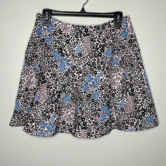 LOFT Skirt Womens 4 Pink Floral A-Line Mini Butterfly Print - Picture 4 of 8